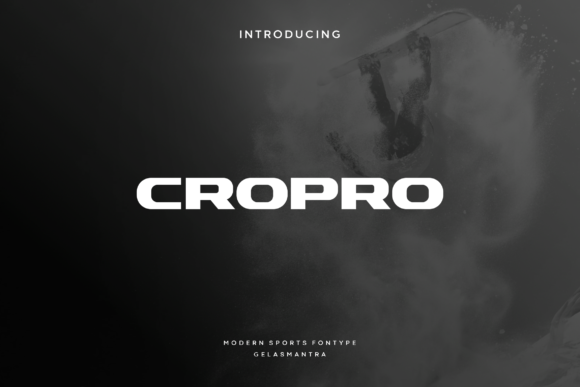 Cropro: A Sporty Display Font for Bold Digital Branding