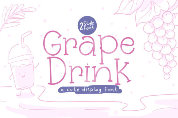 Grape Drink: A Playful Display Font for Handmade Creators