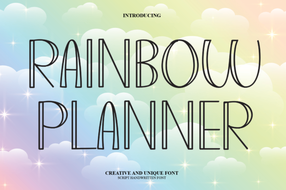Rainbow Planner: A Handwritten Display Font That Feels Like a Thoughtful First Draft