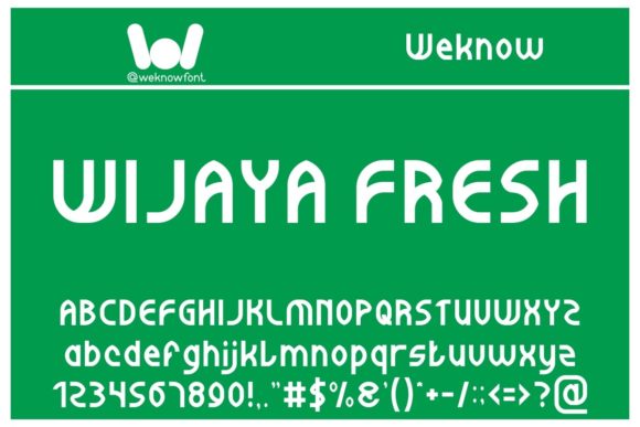 Wijaya Fresh: A Cool, Casual Display Font for Handmade Labels & Printables